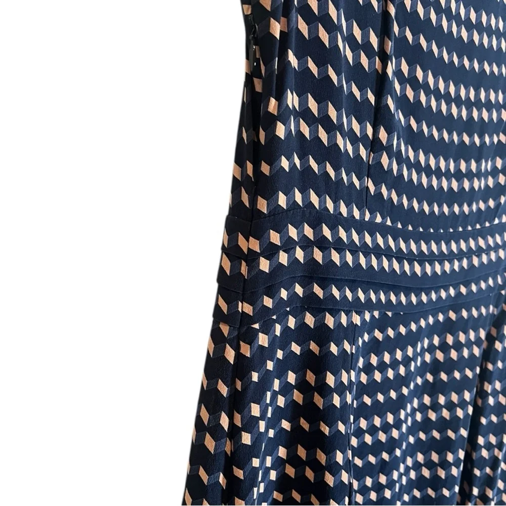 Tory Burch Women's Marlow Geometric Sleeveless Silk Sheath Dress Sz 8 - Picture 6 of 8